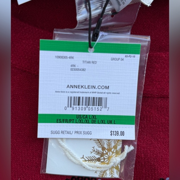 NWT Anne Klein floral sequined poncho - size L/XL - Picture 5 of 6